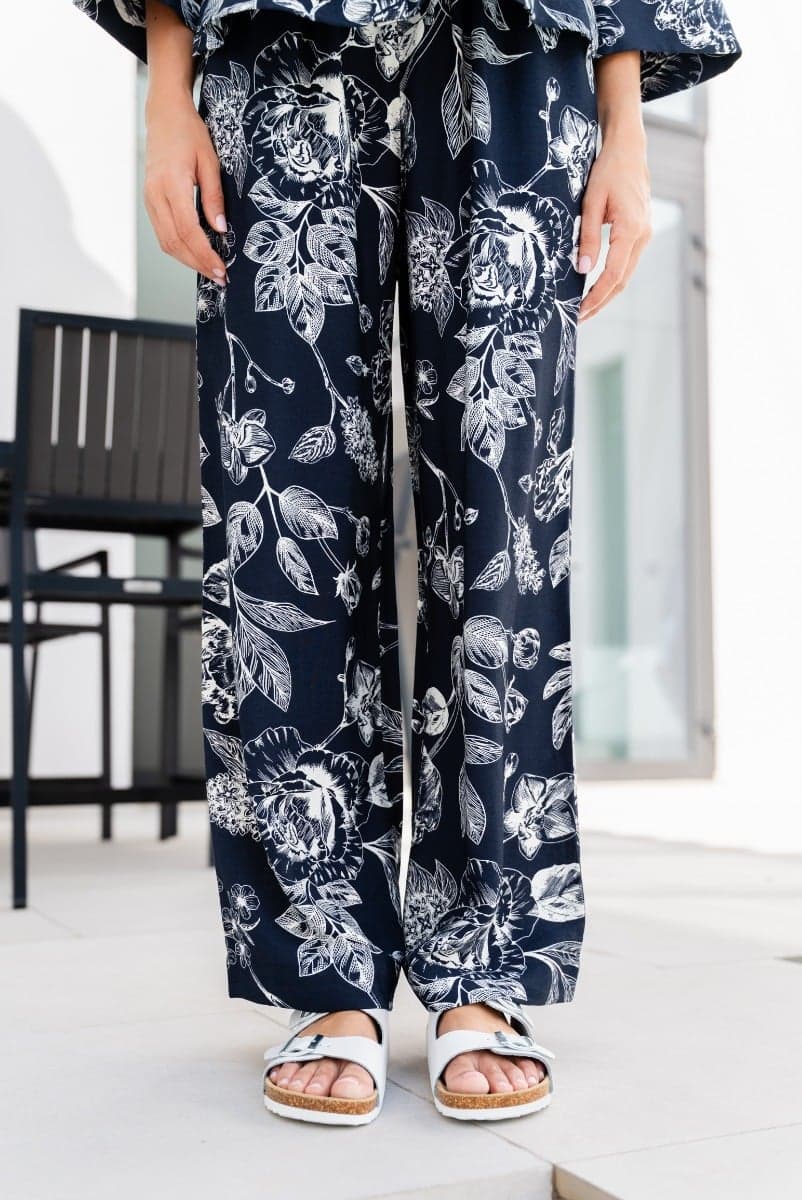 CREAM FLORAL Брюки