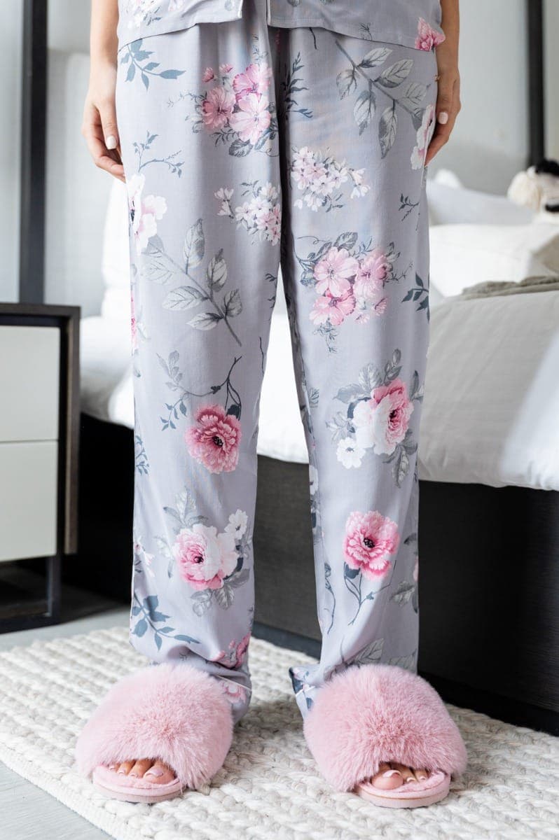 GREY FLORAL Брюки