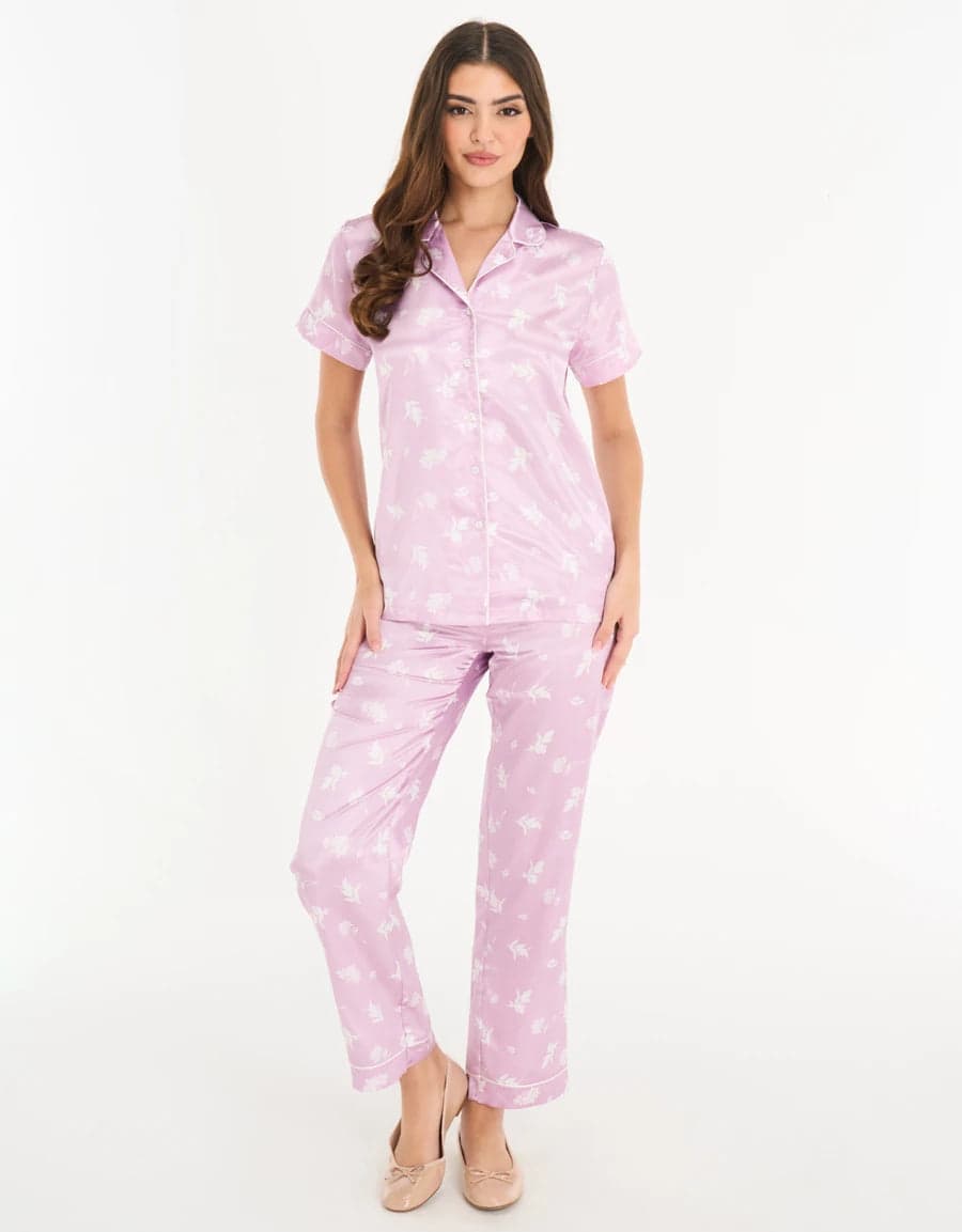 FLORAL PRINT SATIN Пижама