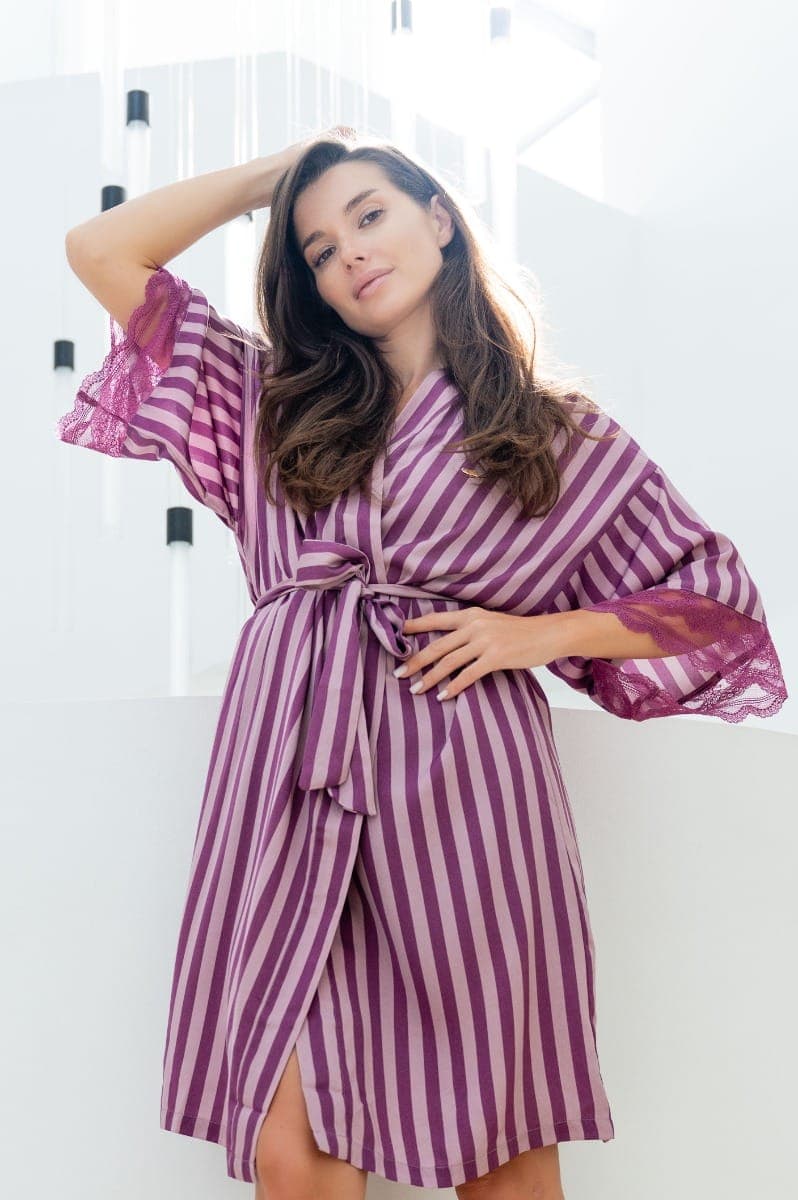 MAUVE STRIPE Халат