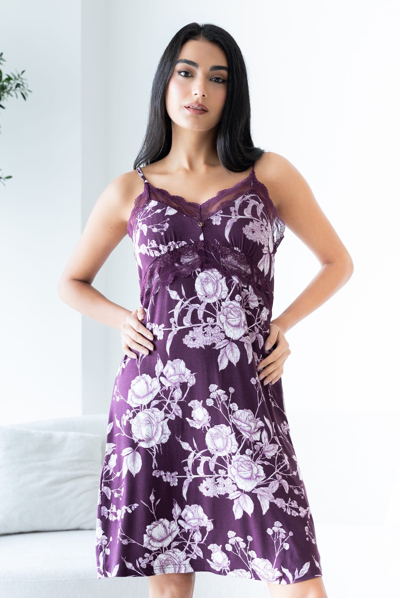 PLUM FLORAL Сорочка