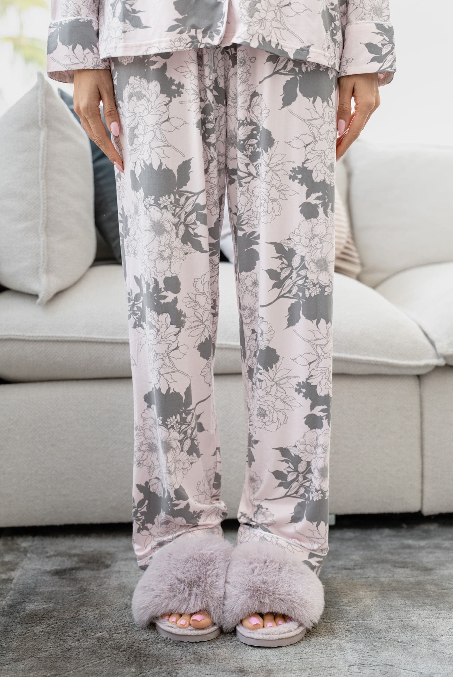 PINK FLORAL Брюки