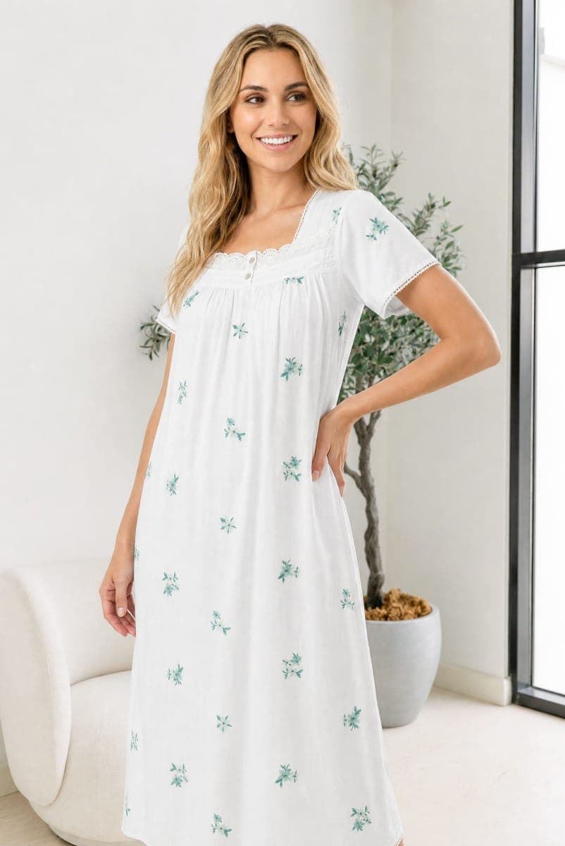 FLORAL EMBROIDERED Ночная рубашка