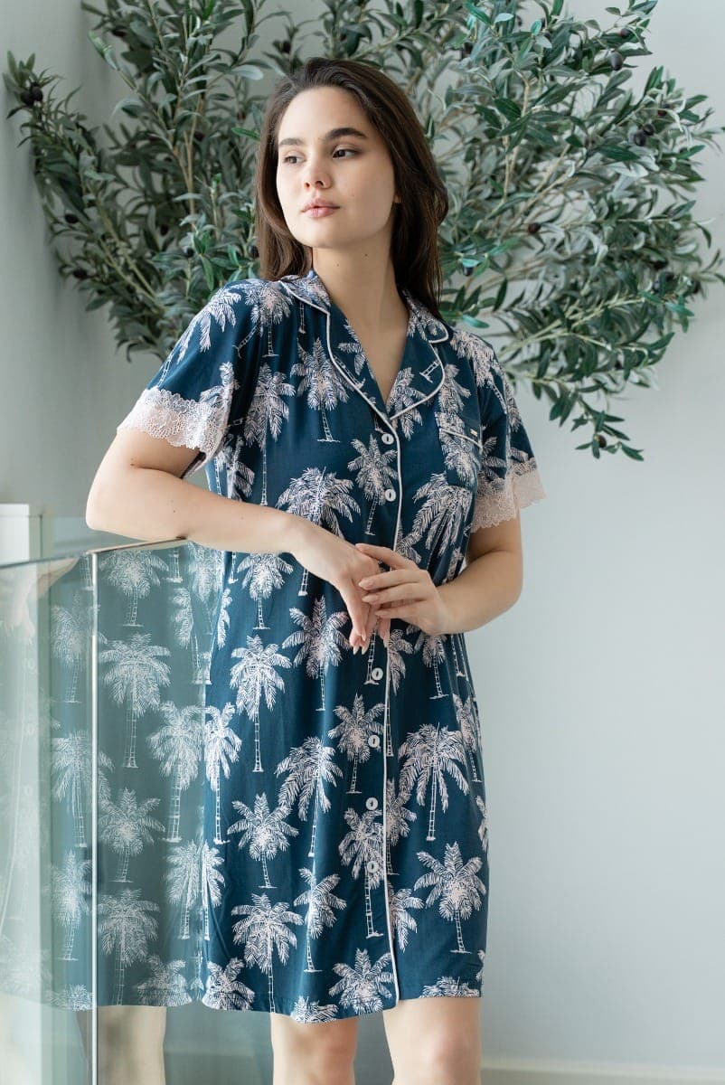 PALM PRINT Платье-рубашка