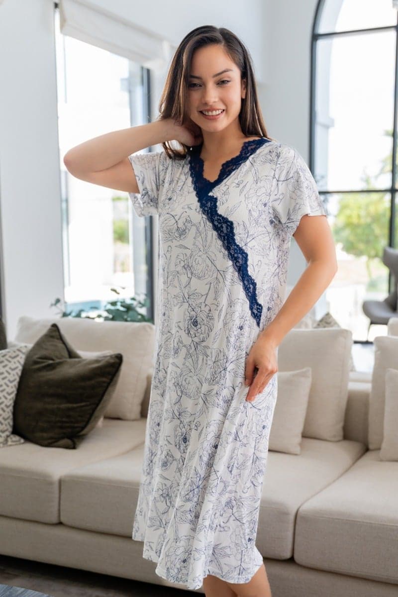 OUTLINE FLORAL Ночная рубашка