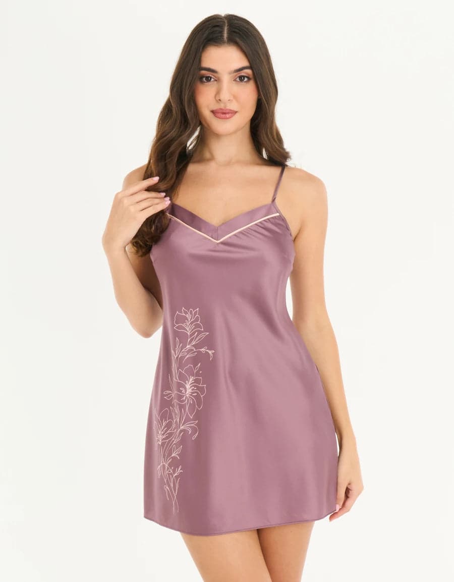 FLORAL PRINT SATIN Комплект (сорочка + халат)
