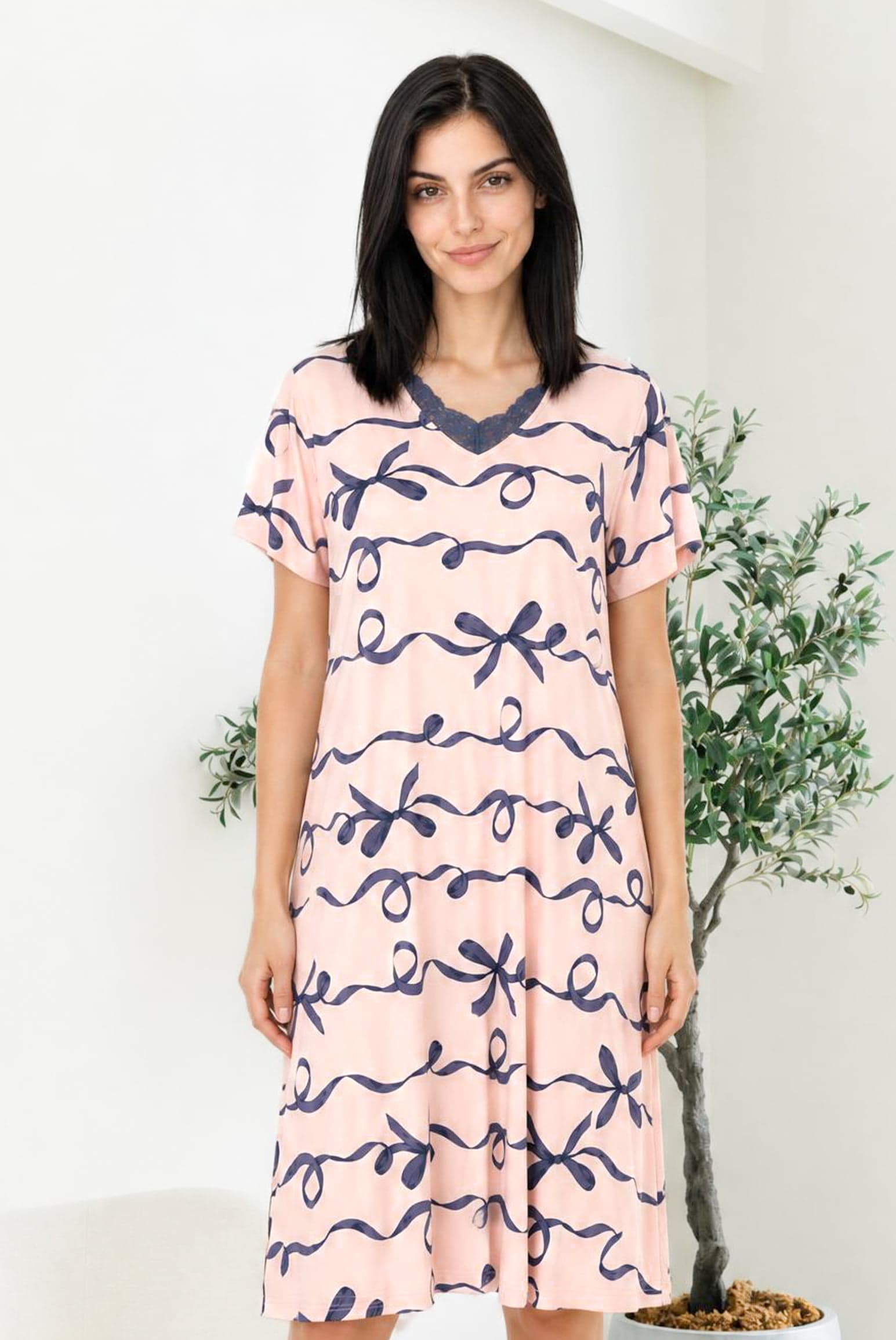 RIBBON PRINT Ночная рубашка