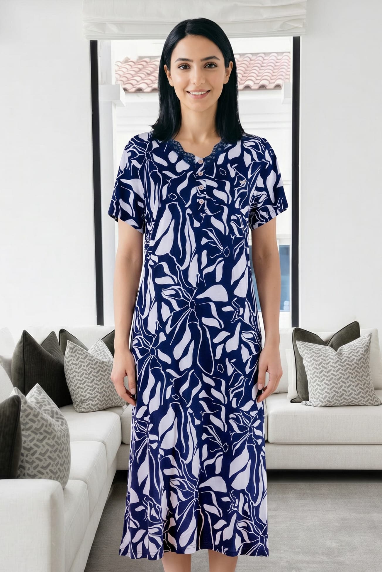 ABSTRACT PRINT Ночная рубашка