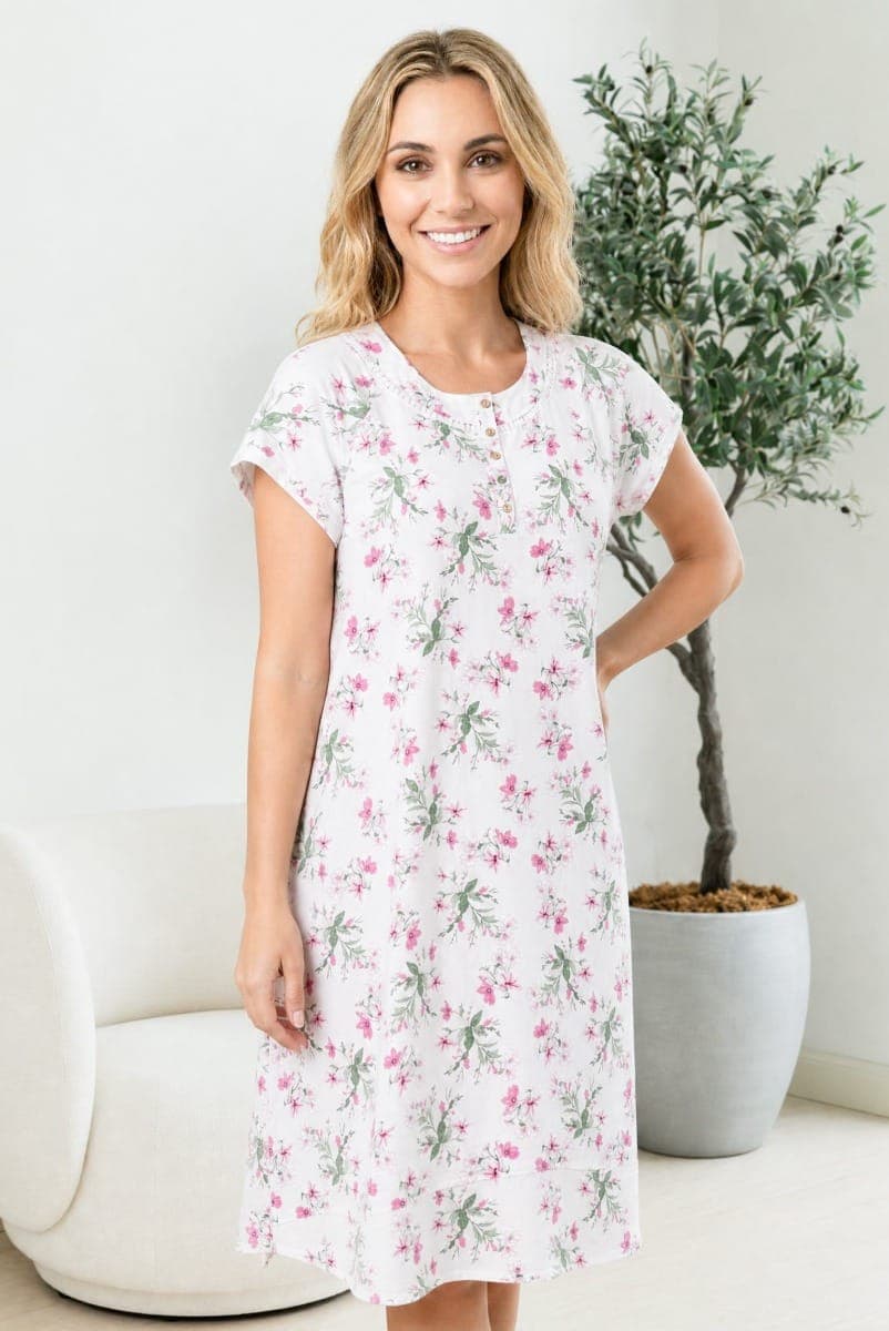 EMBROIDERY FLORAL Ночная рубашка