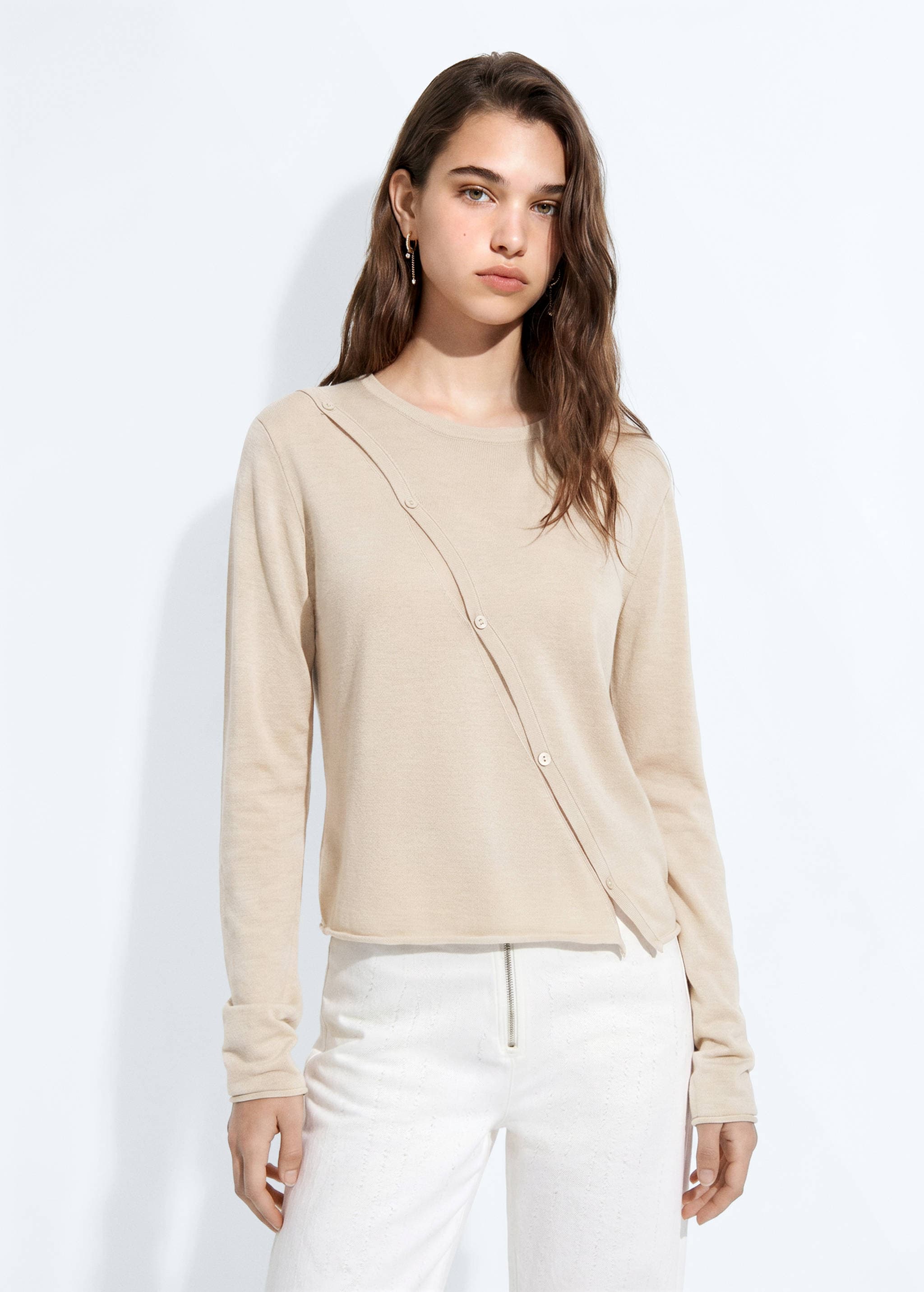 Кардиган тонкой вязки на пуговицах