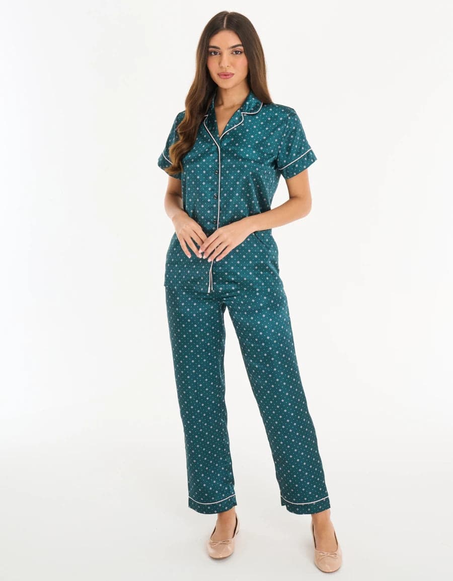 FLORAL PRINT SATIN Пижама