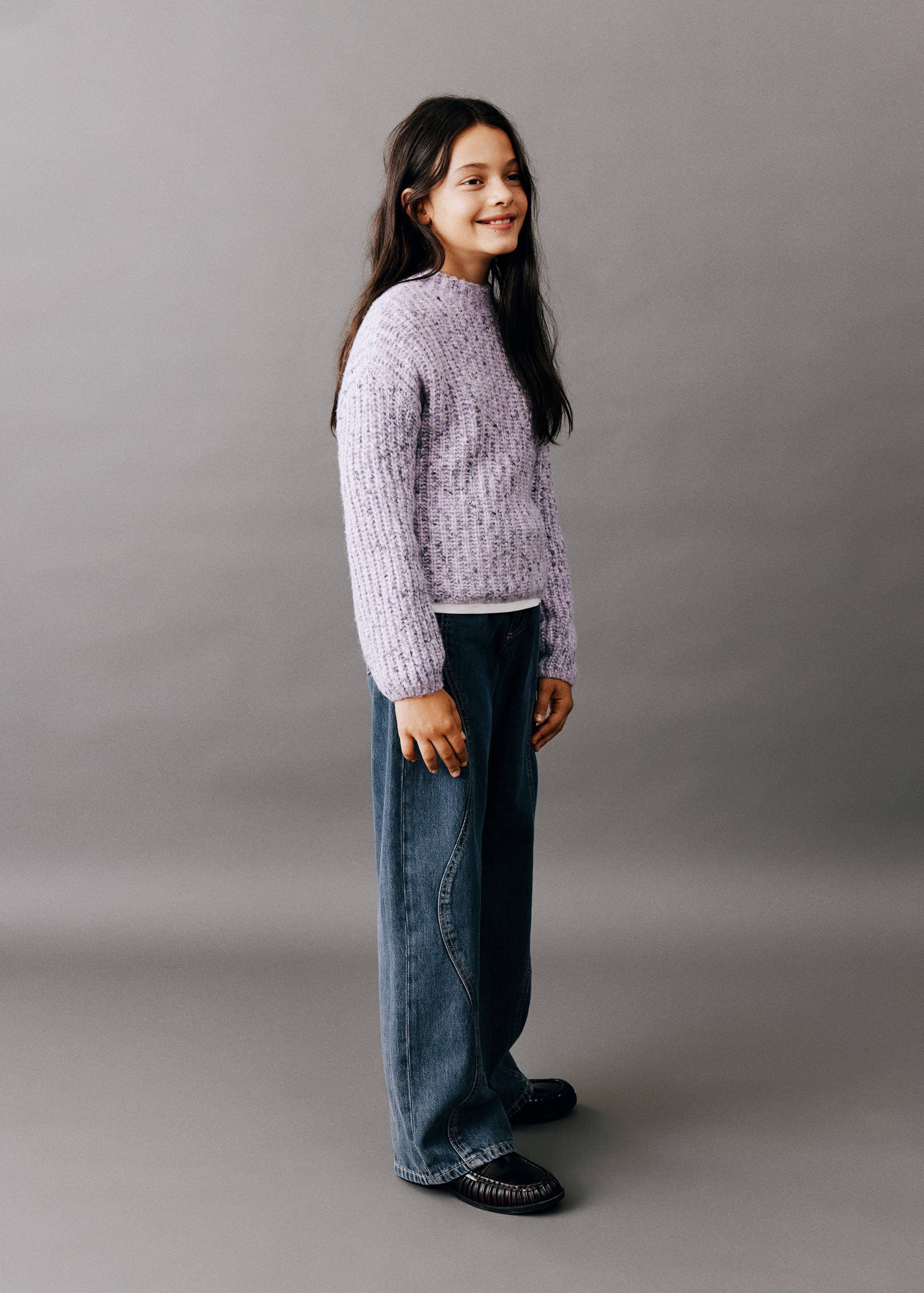 Джинсы wide leg с декоративными швами