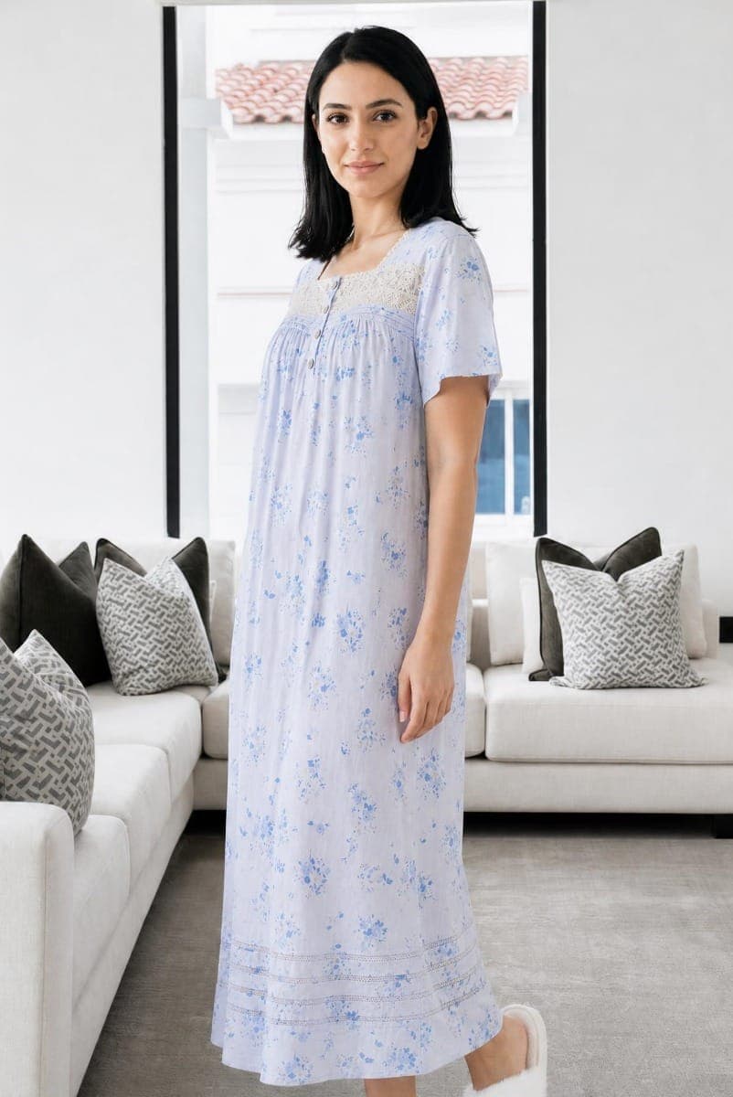 BLUE BLOOM Длинная ночная рубашка