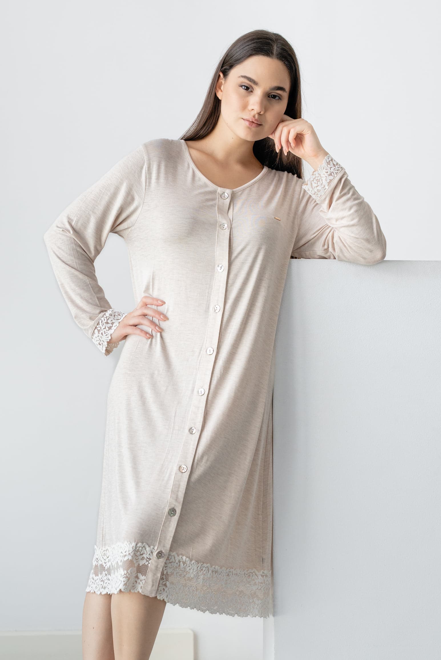 MELANGE LACE Ночная рубашка