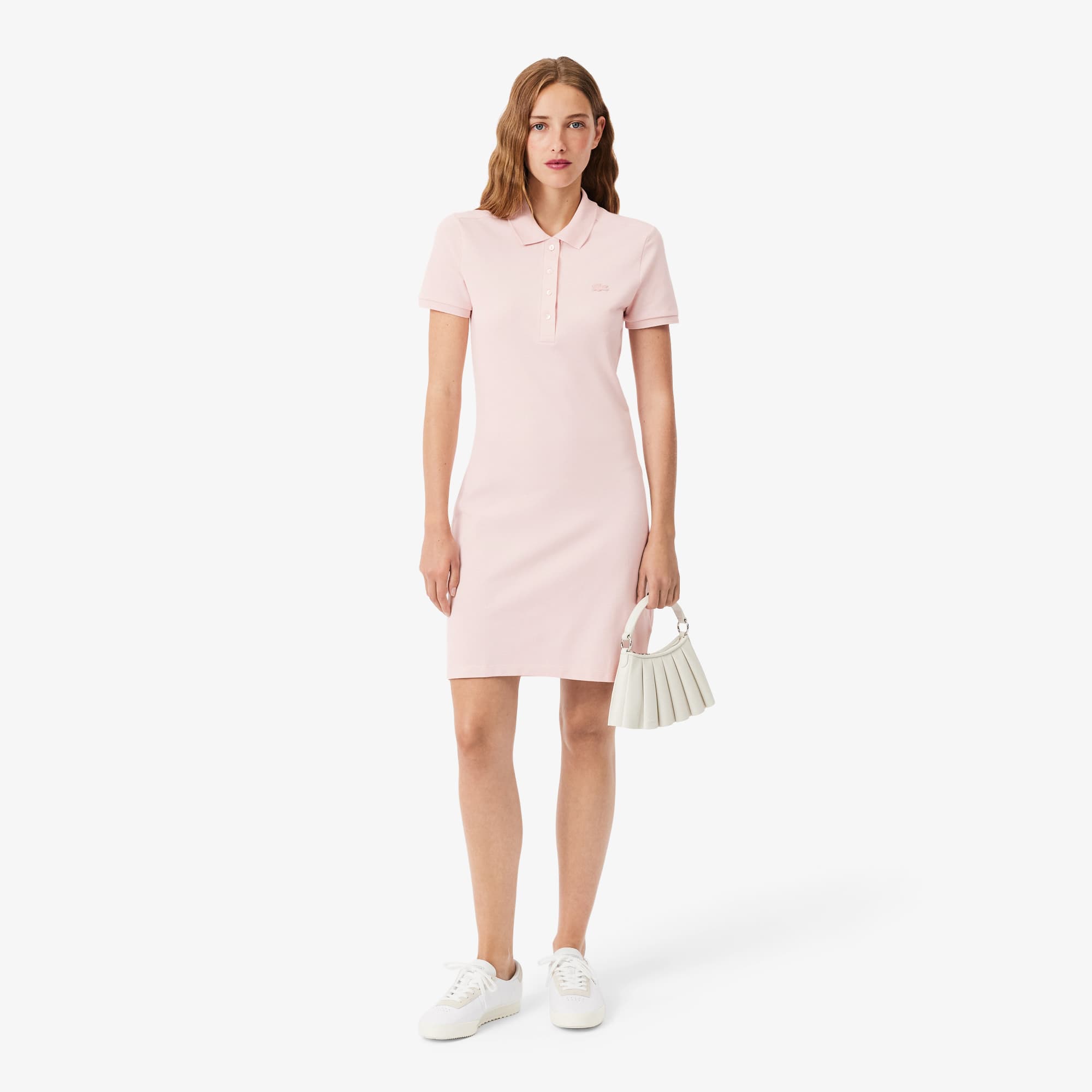 Платье-поло slim fit из стрейч-пике