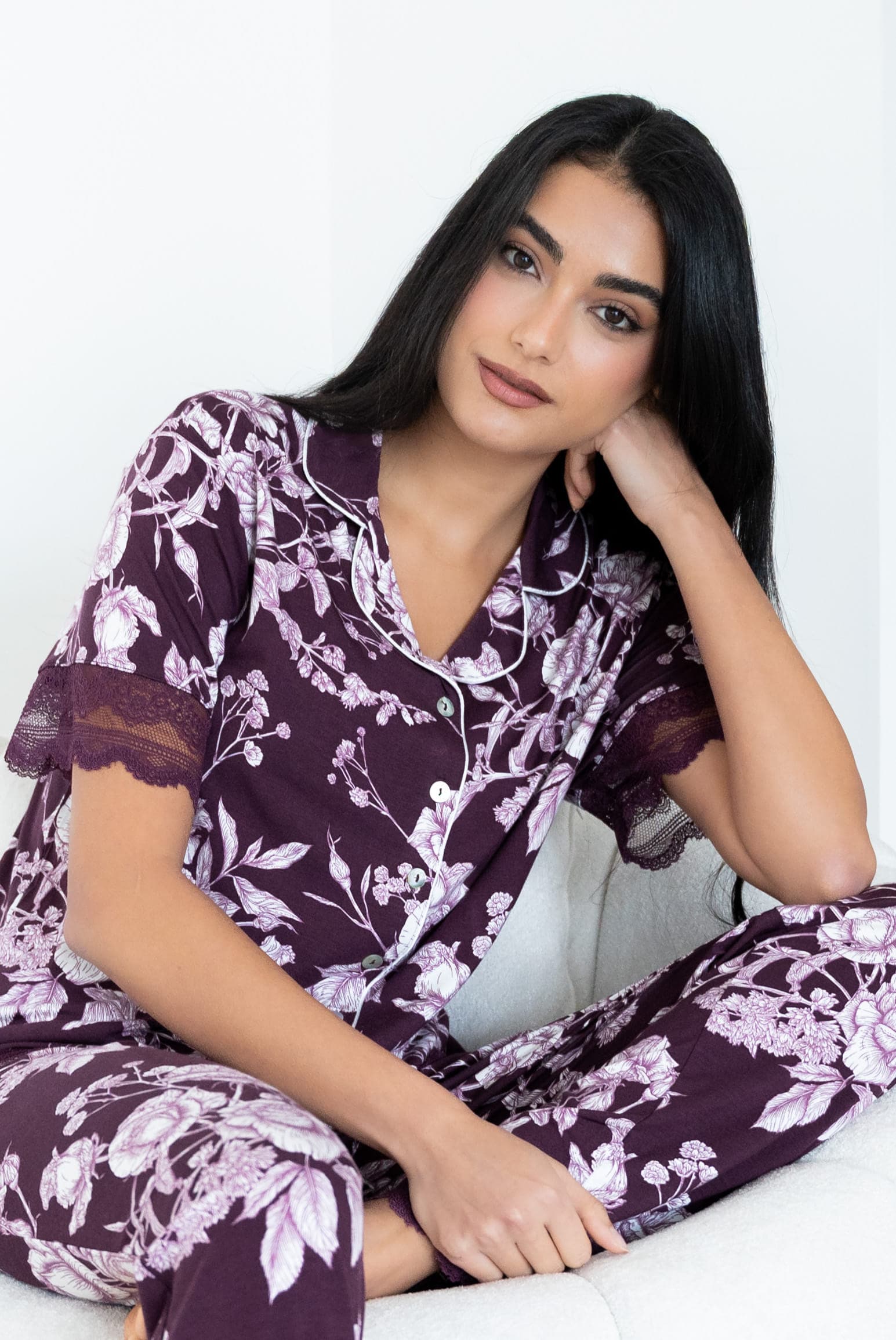 PLUM FLORAL Рубашка