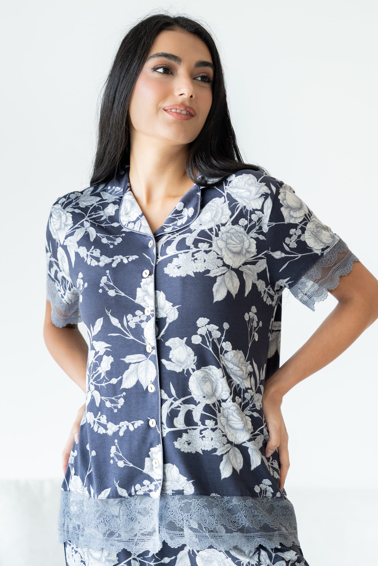 PLUM FLORAL Рубашка