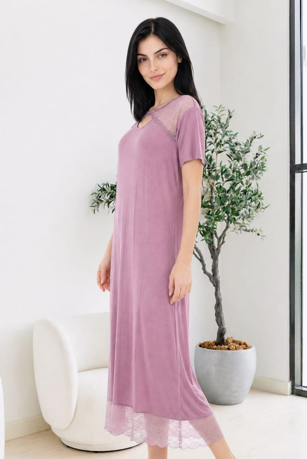 LACE CUTOUT Ночная рубашка