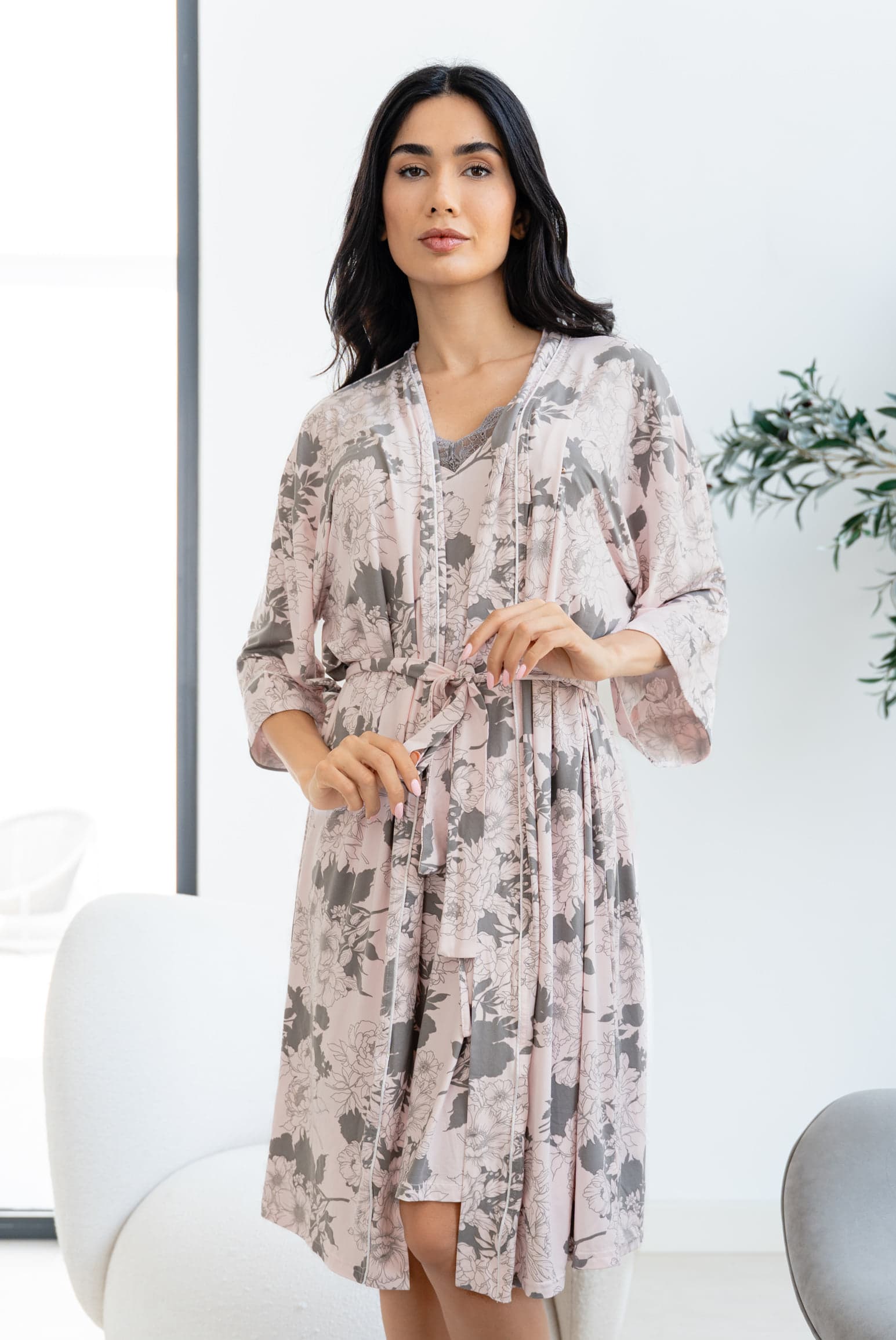 PINK FLORAL Халат
